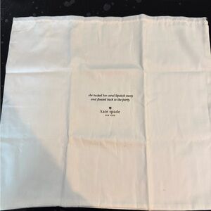 Kate Spade Cream Dust Bag with Text
